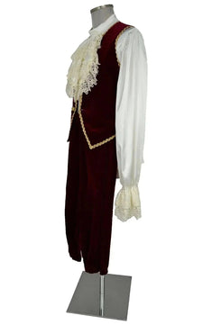 Noleggio abito storico uomo in velluto rosso del '700 - carnevale