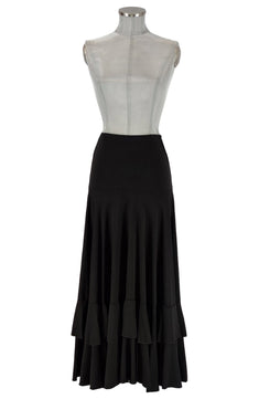 Noleggio gonna nera donna per Flamenco a singolo volant - danza