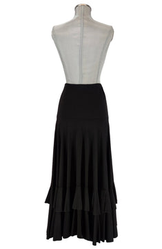 Noleggio gonna nera donna per Flamenco a singolo volant - danza