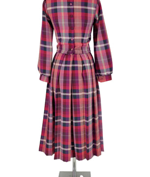 Noleggio abito donna scozzese rosso gonna lunga vintage