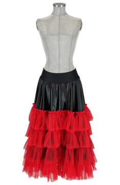 Noleggio Gonna Donna Flamenco Rosso e Nero - Danza