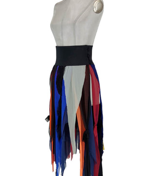 Noleggio Gonna Asimmetrica Multicolore Donna strega - danza