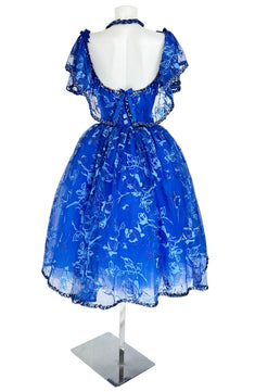 Noleggio Abito da Ballo Vintage Blu con Pizzo per Donna