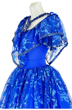 Noleggio Abito da Ballo Vintage Blu con Pizzo per Donna