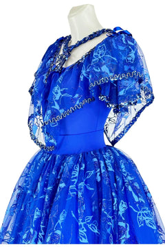 Noleggio Abito da Ballo Vintage Blu con Pizzo per Donna