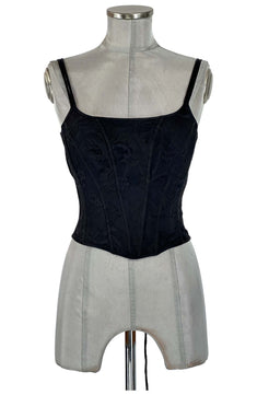 Noleggio Corsetto Nero donna in Pizzo con Spalline Sottili