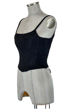 Noleggio Corsetto Nero donna in Pizzo con Spalline Sottili