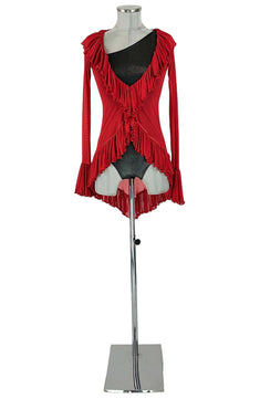 noleggio-abito-rosso-donna-rouches-spallina-asimmetrica_1