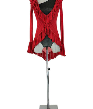 noleggio-abito-rosso-donna-rouches-spallina-asimmetrica_1