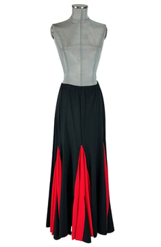 Noleggio Gonna Nera e Rossa Donna con Inserti a Pannelli-danza