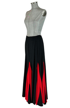 Noleggio Gonna Nera e Rossa Donna con Inserti a Pannelli-danza