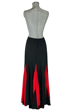 Noleggio Gonna Nera e Rossa Donna con Inserti a Pannelli-danza