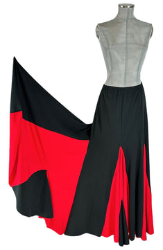 Noleggio Gonna Nera e Rossa Donna con Inserti a Pannelli-danza