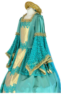 Noleggio Abito Rinascimentale donna in Seta e Pizzo - Storico