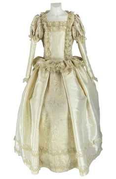 Noleggio Abito Storico donna in Seta e Pizzo Dorato - Eleganza Reale