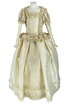 Noleggio Abito Storico donna in Seta e Pizzo Dorato - Eleganza Reale_1