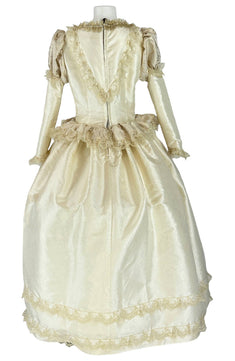 Noleggio Abito Storico donna in Seta e Pizzo Dorato - Eleganza Reale