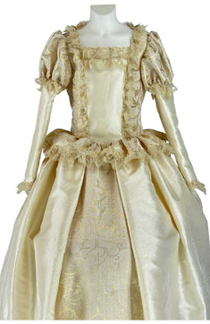 Noleggio Abito Storico donna in Seta e Pizzo Dorato - Eleganza Reale