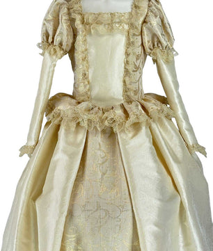 Noleggio Abito Storico donna in Seta e Pizzo Dorato - Eleganza Reale