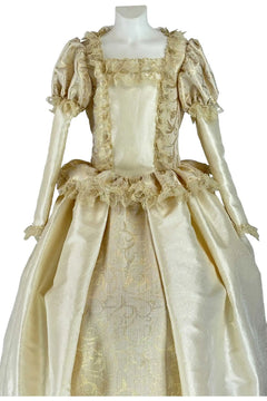 Noleggio Abito Storico donna in Seta e Pizzo Dorato - Eleganza Reale_4