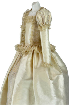 Noleggio Abito Storico donna in Seta e Pizzo Dorato - Eleganza Reale