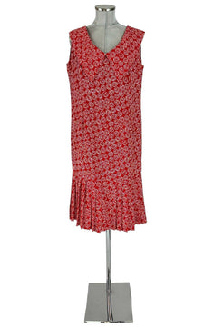 Noleggio Abito Rosso a Fantasia donna - Eleganza e Stile Vintage