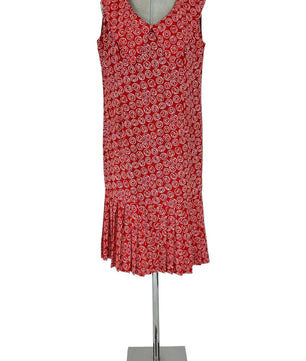 Noleggio Abito Rosso a Fantasia donna - Eleganza e Stile Vintage