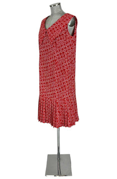 Noleggio Abito Rosso a Fantasia donna - Eleganza e Stile Vintage