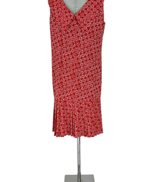 Noleggio Abito Rosso a Fantasia donna - Eleganza e Stile Vintage