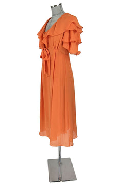 noleggio-abito-donna-elegante-arancione-volant_2