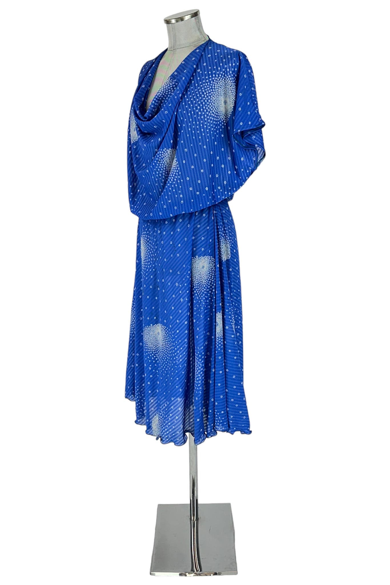 Noleggio Abito Vintage Blu donna con Stampa Astratta - Eleganza Retrò