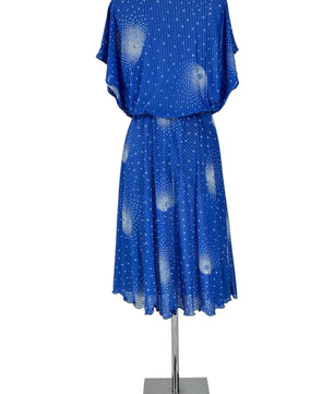 Noleggio Abito Vintage Blu donna con Stampa Astratta - Eleganza Retrò