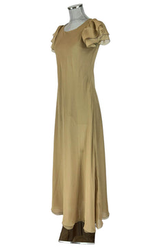 noleggio-abito-donna-lungo-elegante-beige-maniche-balze_2