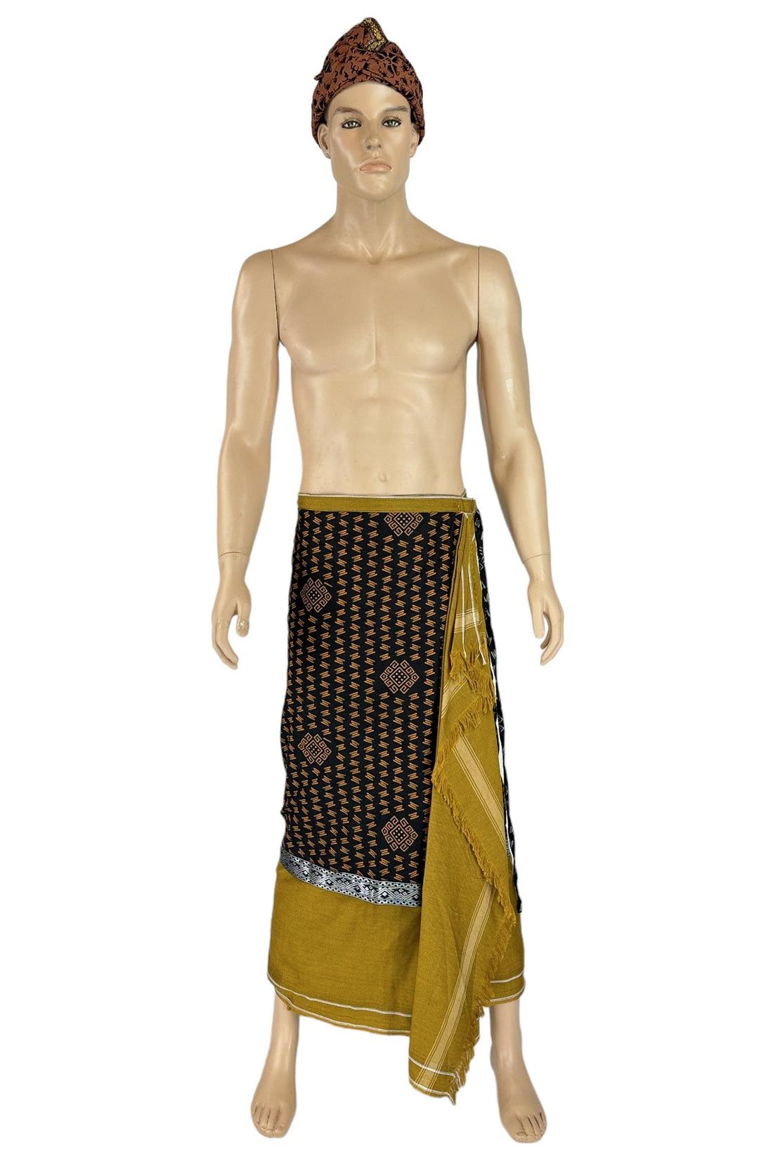 Noleggio Abito Tradizionale uomo Indonesiano con Sarong e Copricapo