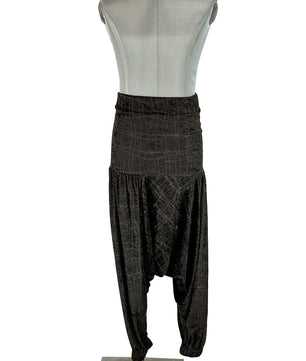 Noleggio Pantaloni Harem unisex Tradizionali in Velluto Nero