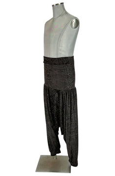 Noleggio Pantaloni Harem unisex Tradizionali in Velluto Nero