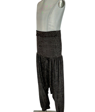 Noleggio Pantaloni Harem unisex Tradizionali in Velluto Nero