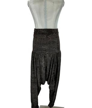 Noleggio Pantaloni Harem unisex Tradizionali in Velluto Nero