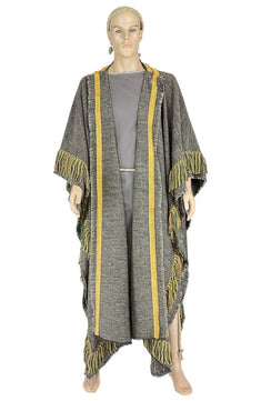 Noleggio tunica e mantello storico uomo con frange dorate ###