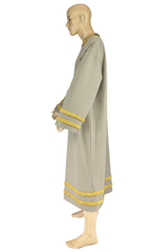 Noleggio tunica storica uomo con bordature oro per rievocazioni ###