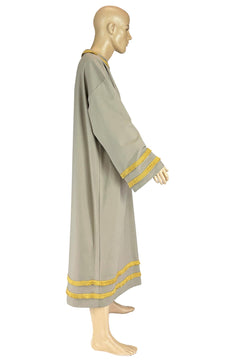 Noleggio tunica storica uomo con bordature oro per rievocazioni ###