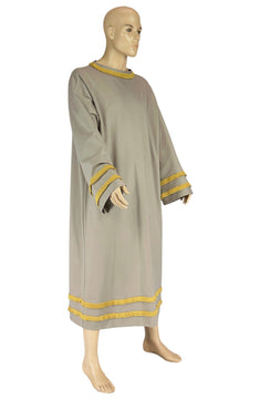 Noleggio tunica storica uomo con bordature oro per rievocazioni ###