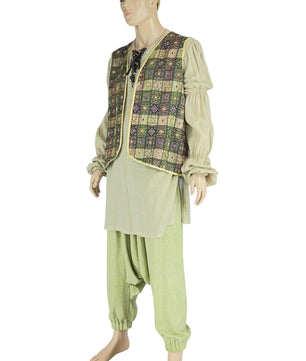 Noleggio costume orientale uomo con gilet ricamato e turbante