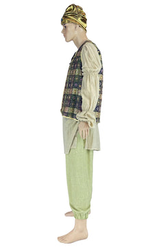 Noleggio costume orientale uomo con gilet ricamato e turbante