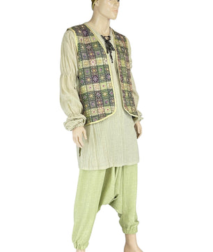 Noleggio costume orientale uomo con gilet ricamato e turbante