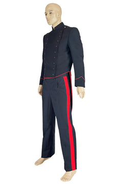 Noleggio Uniforme militare storica uomo nera e rossa a coda lunga