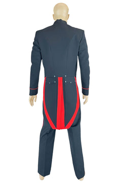 Noleggio Uniforme militare storica uomo nera e rossa a coda lunga