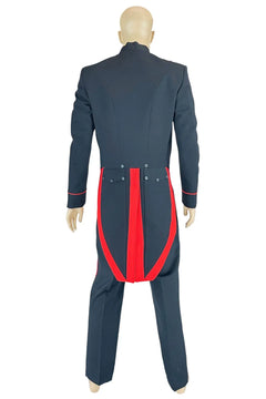 Noleggio Uniforme militare storica uomo nera e rossa a coda lunga