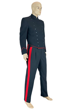 Noleggio Uniforme militare storica uomo nera e rossa a coda lunga