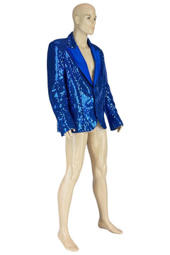 Noleggio Giacca uomo blu paillettes per show ed eventi